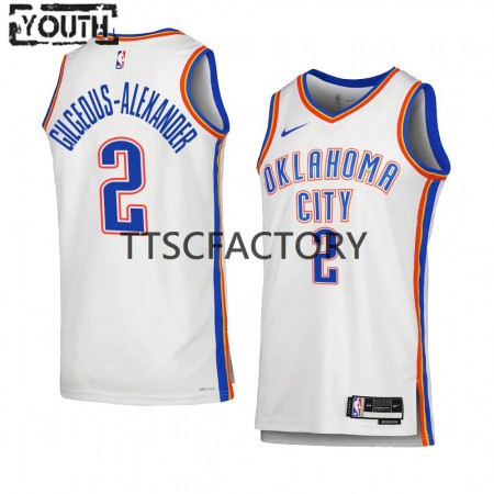 Kinder NBA Oklahoma City Thunder Trikot Shai Gilgeous-Alexander 2 Nike 2022-23 Association Edition Weiß Swingman